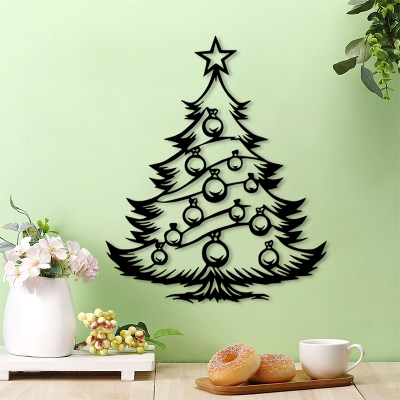 Tech Office Wall Art - CIFBUY Lasergesneden Metalen Boom Wanddecoratie Sculptuur