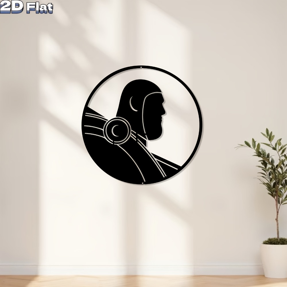 Tech Office Wall Art - 1 stuk moderne robot aluminium plaat