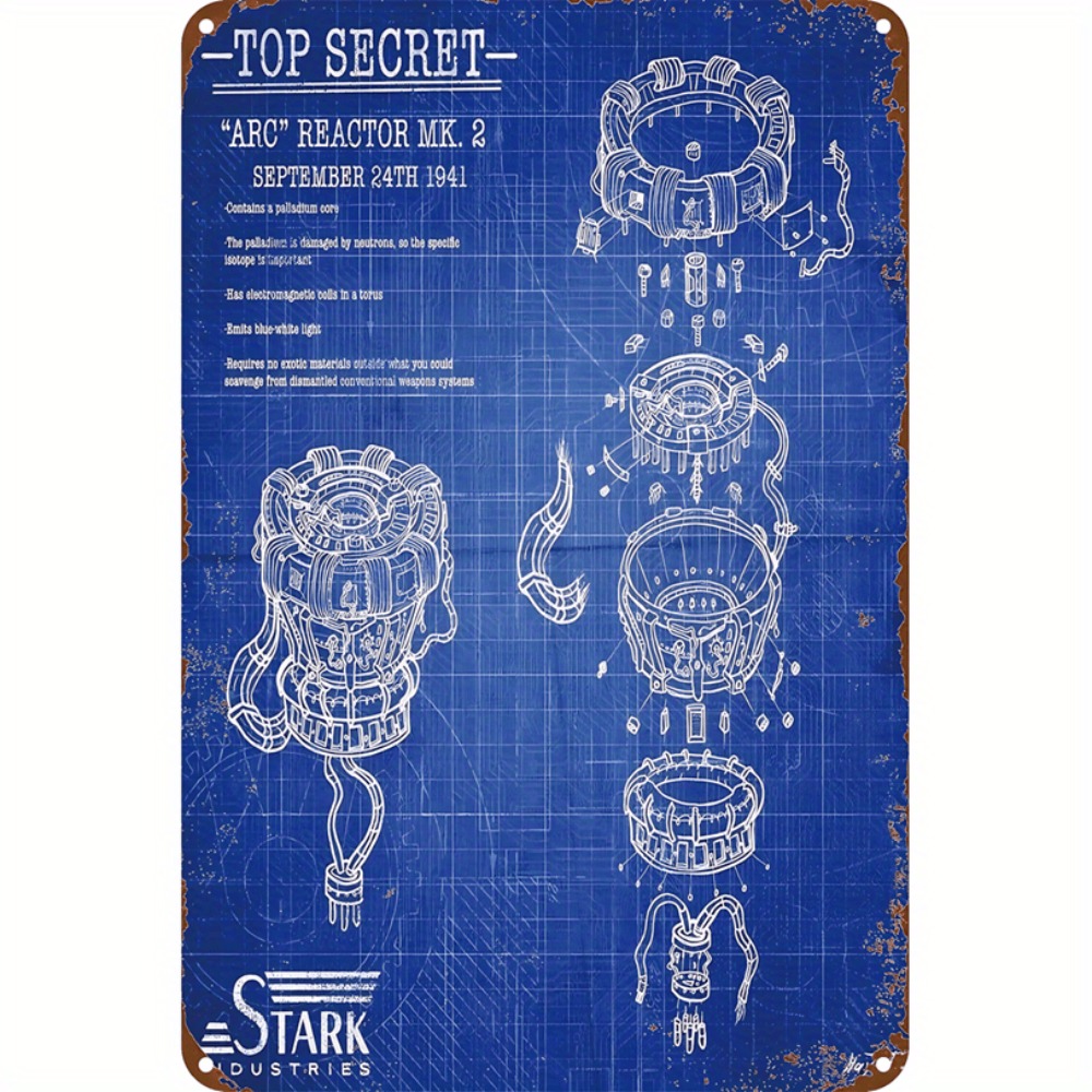 Tech Office Wall Art - CIFBUY Retro industriële aluminium wanddecoratie waterdicht