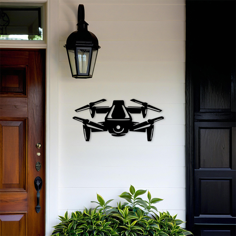2D platte drone silhouet metal - Office And Tech recensie en prijs